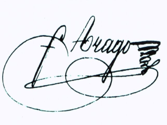 La signature de F. Arago