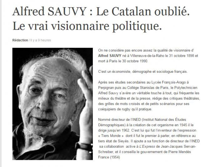 Alfred SAUVY  l'honneur dans le Bourricot