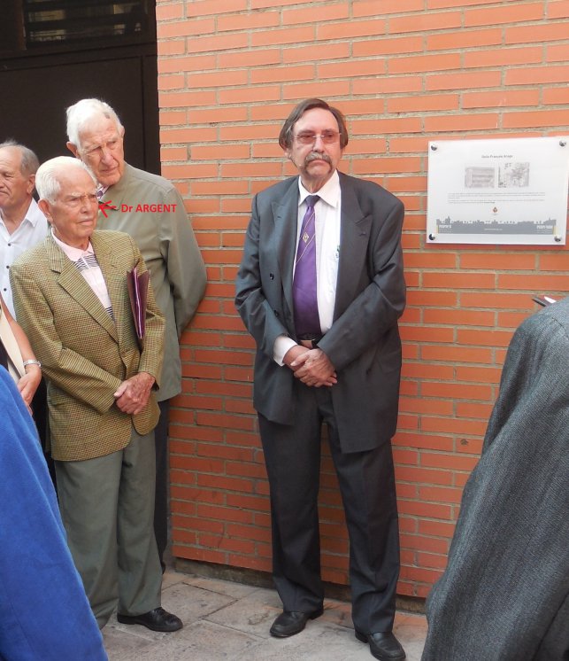 Souvenirs du Dr ARGENT,  l'occasion de l'inauguration de la plaque sur la dalle ARAGO...