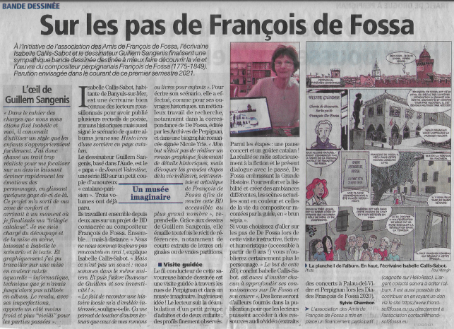 Franois de Fossa  l'honneur dans l'Indpendant du 9 Janvier 2021
