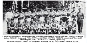 Rugby  XV 1967 - Champions de France