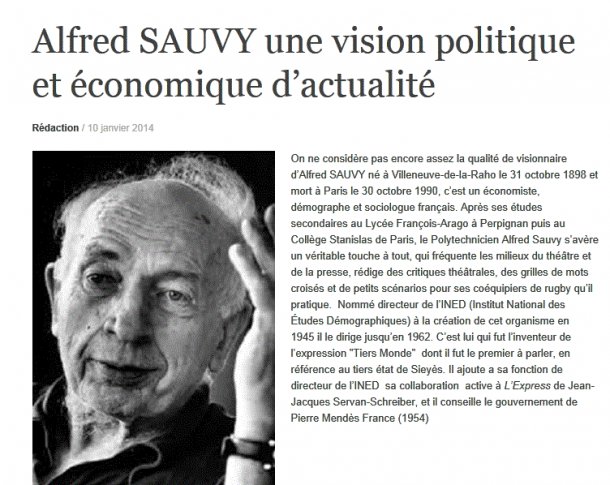 Alfred SAUVY toujours d'actualit...