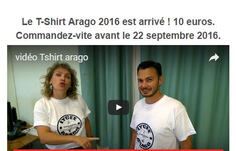 Un T-Shirt ARAGO !