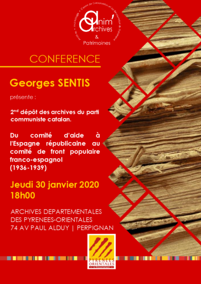 Conférence de Georges Sentis aux Archives.