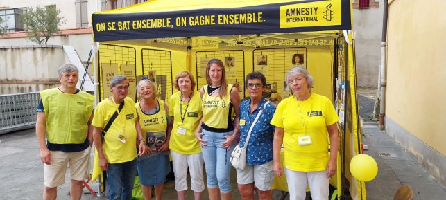 Amnesty Perpignan arbore son nouveau Barnum !