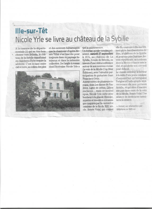Nicole YRLES au Chteau de la Sibylle