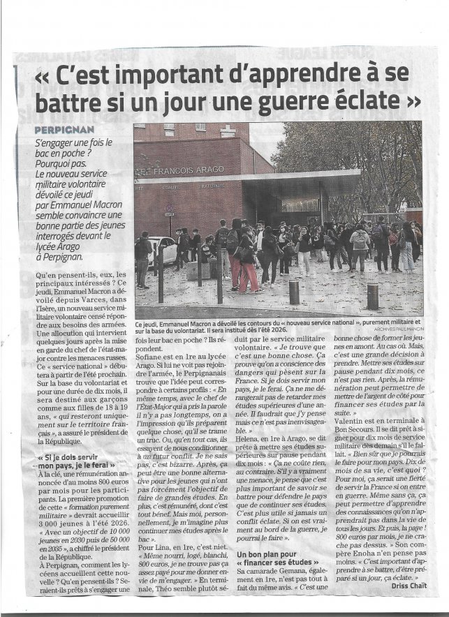 Arago toujours  la Une !