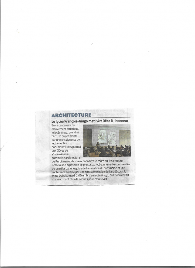 Arago toujours � la Une de l'Art Nouveau ....