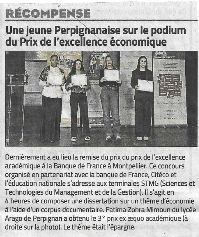 Encore une r�compense pour Arago !