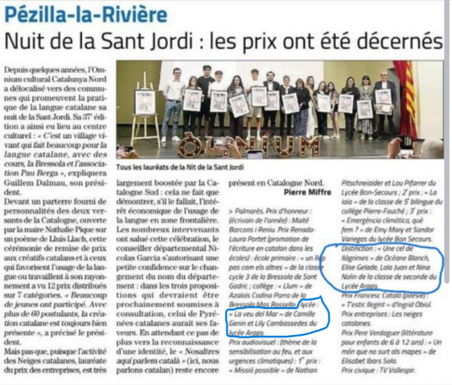 Vive les �l�ves catalanistes d'Arago !