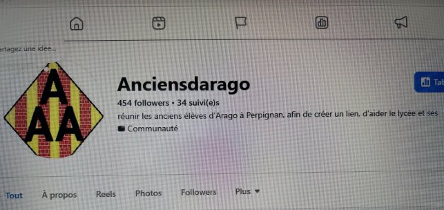 Le nombre de "suiveurs" sur Facebook Anciens d'Arago explose !