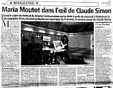 Ne manquez pas l'Expo Maria MOUTOT sur Claude SIMON.