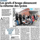 les professeurs d'Arago manifestent contre la réforme du Bac