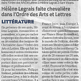 Hélène LEGRAIS à l'honneur .