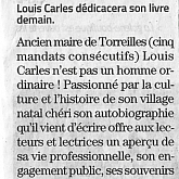 Louis CARLES signe son livre dans tous les coins du département le 14 mai 2024 !
