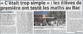 Maths au bac en premi&egrave;re ....