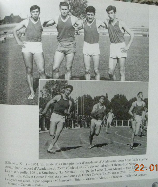 Arago champion de France du 4x250m en 1961