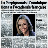 La fille d'Arthur CONTE, fidèle AAA, plus jeune élue à l'Académie Française.